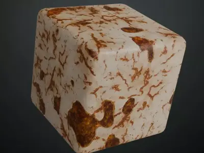 White Rusty Peeling Paint PBR Seamless Texture