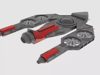 Antonov An - S Spaceship  Low-poly 3D model