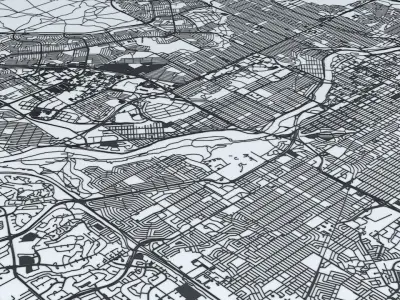 Calgary Road Network and Streets 3D model