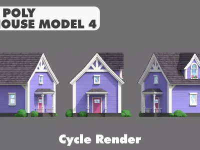 House Model 4 Low-poly 3D model