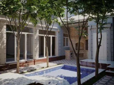 Exterior House Low-poly 3D model buy