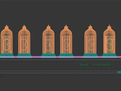 Nixie tube clock  3D model