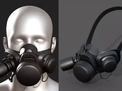 Gas mask scifi technology fantasy 3d model  Low-poly 3D model