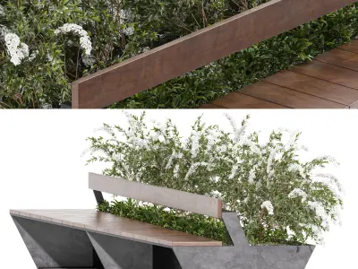 Street Furniture Zano Penrose Bench01 Free 3D model