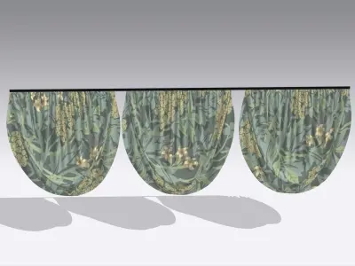 Curtain Low-poly 3D model