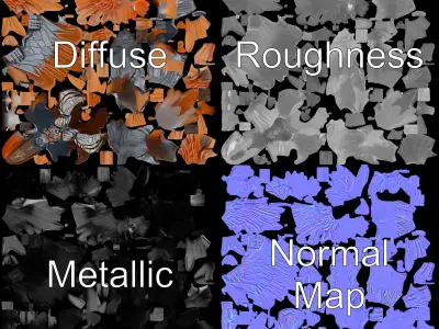 Avian Armored Warrior  Majestic Bird Character Model Low-poly 3D model