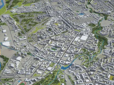 Lipetsk Low-poly 3D model