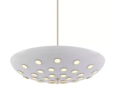 The Gerard pendant light with gold dots 3D model