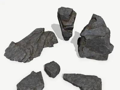Rock Set rocks 3D Model Pack