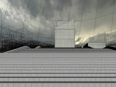 Tadao Museum Stairs form Third  Seventh Shortfilm 3D Scene 3D model