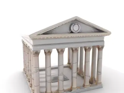 Classic Greek Temple model pack Low-poly 3D model