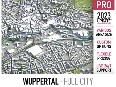 Wuppertal  Low-poly 3D model
