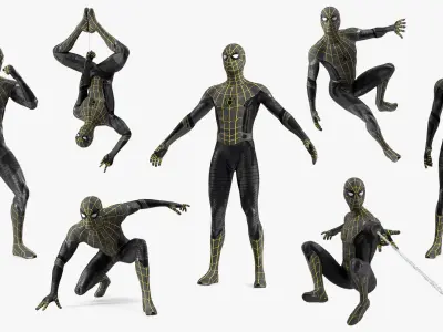  Spiderman Black Suit Poses Collection 