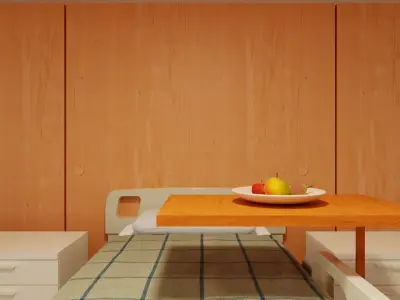 Modern Hospital Room Interior 3D model