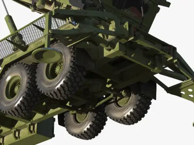  Patriot Missile Launcher on Wheeled Trailer Camo 