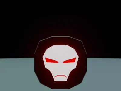 Shield axe low poly Low-poly 3D model