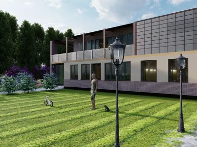 Contemporary modern house 3D model