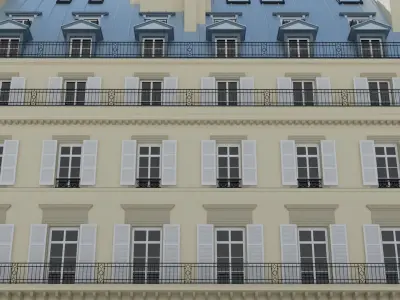 Paris City Building Rivoli Low-poly 3D model