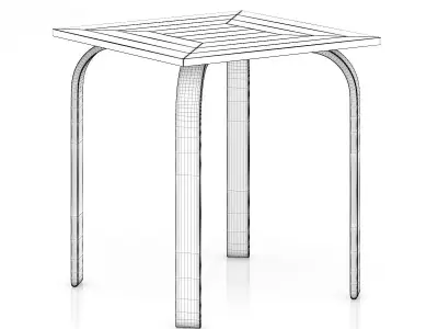 Dark Wooden Table 3D model