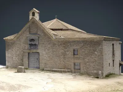 Spanish church Low-poly 3D model