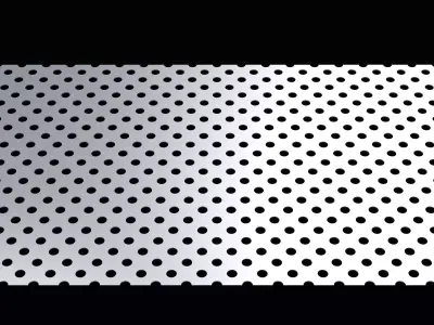 Perforated panel with 19 percent opening 25O81 3D model