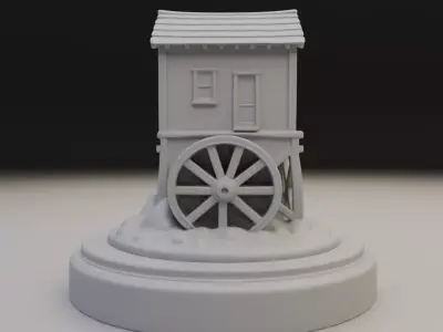 old broken mill 3D print model