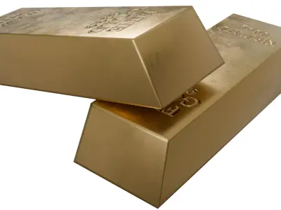 Gold Bar Low-poly 3D model