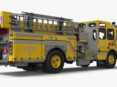  MFD E5 Fire Truck with Ladder Mount Yellow 