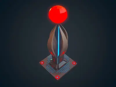 Sci-fi Building - 06 Low-poly 3D model