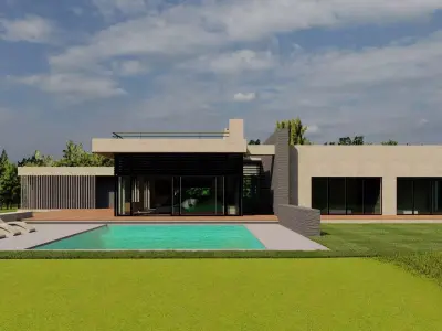 Casa Scene-villa-modern house 3D model