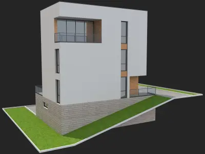 Modern House 22 3D model purchase