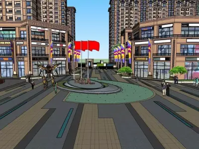 Modern Shopping Mall 3D Model 3D model buy