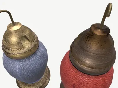 Cemetery Candle Lamp Low-poly 3D model