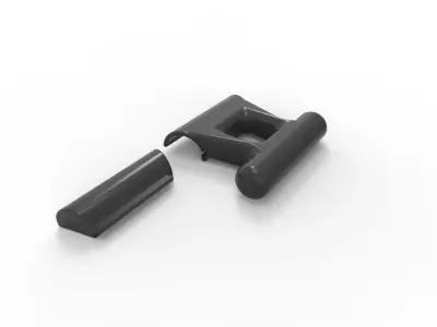 Grip to help pull or push doors without a direct contact Free 3D print model