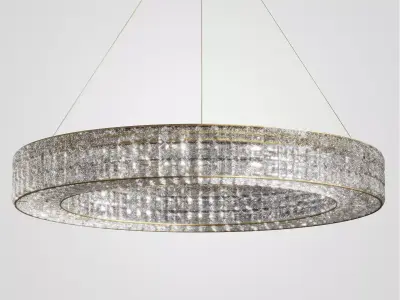 Crystal Halo Chandelier 41  Restoration Hardware 3D model