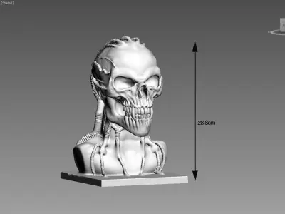Robot skull human Headphone Stand 3D print model purchase