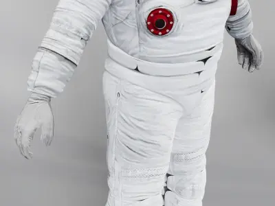 Cosmonaut Astronaut RIGGED Low-poly 3D model