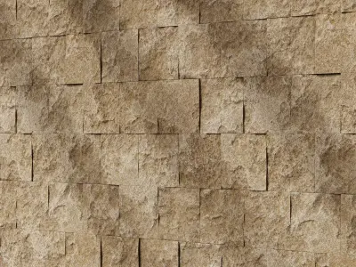 Split Face Travertine 02 - Seamless Texture