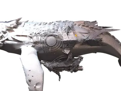 Deep Sea Sci fi whale Rig 2 3D model