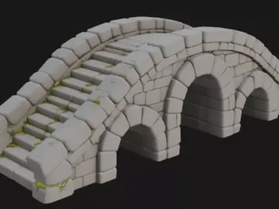 Stone Bridge 3D Model 3D model