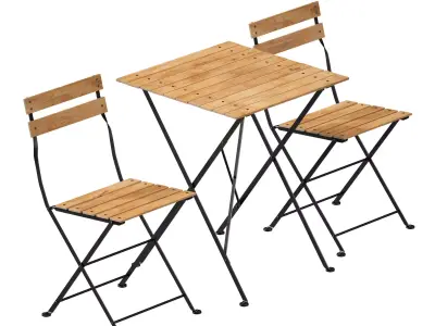 Outdoor Folding Furniture Outdoor Terrace Cafe Furniture 3D model