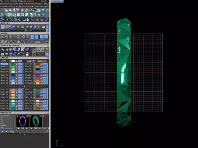 KALISTA Luxury Faceted Women Gold Bangle 3D print model