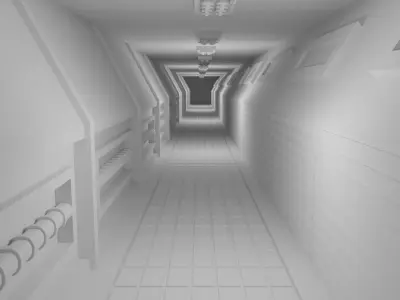 Dirty Tunnel No Material 3D model