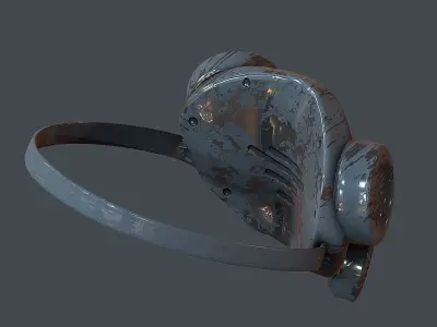 Gas mask helmet 3d model scifi Low-poly 3D model Low-poly Low-poly 3D model buy
