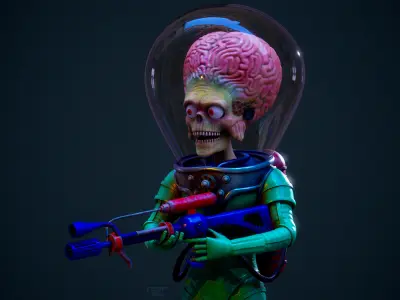 Mars Attacks Martian 3D print model