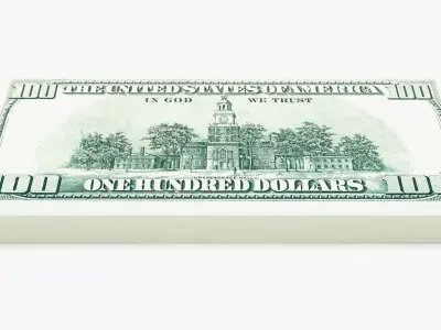 Bank Collection - 100 Dollar Bill Pack 3D model