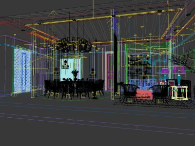 Business Restaurant - Coffee - Banquet  45 3D model