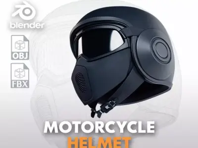 Helmet - Shark motorcycle gear 3d model for production Low-poly 3D model