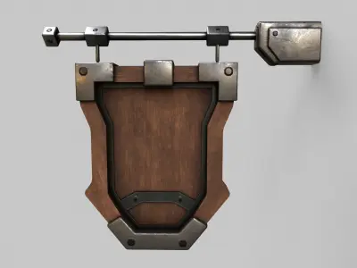 Shield Sign V2 Low-poly 3D model