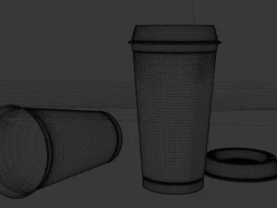 3D coffee glass 3D model